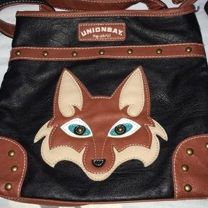Faux Leather Fox Crossbody bag/Backpack